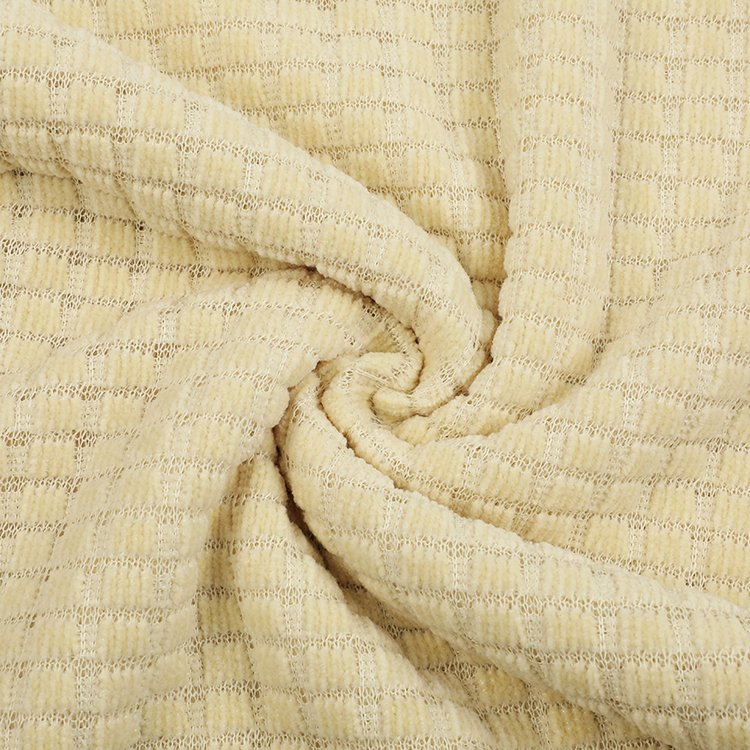 Chinese factory custom knit fabric 100% polyester 300GSM rib double knit fabric for dress