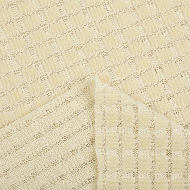 Chinese factory custom knit fabric 100% polyester 300GSM rib double knit fabric for dress