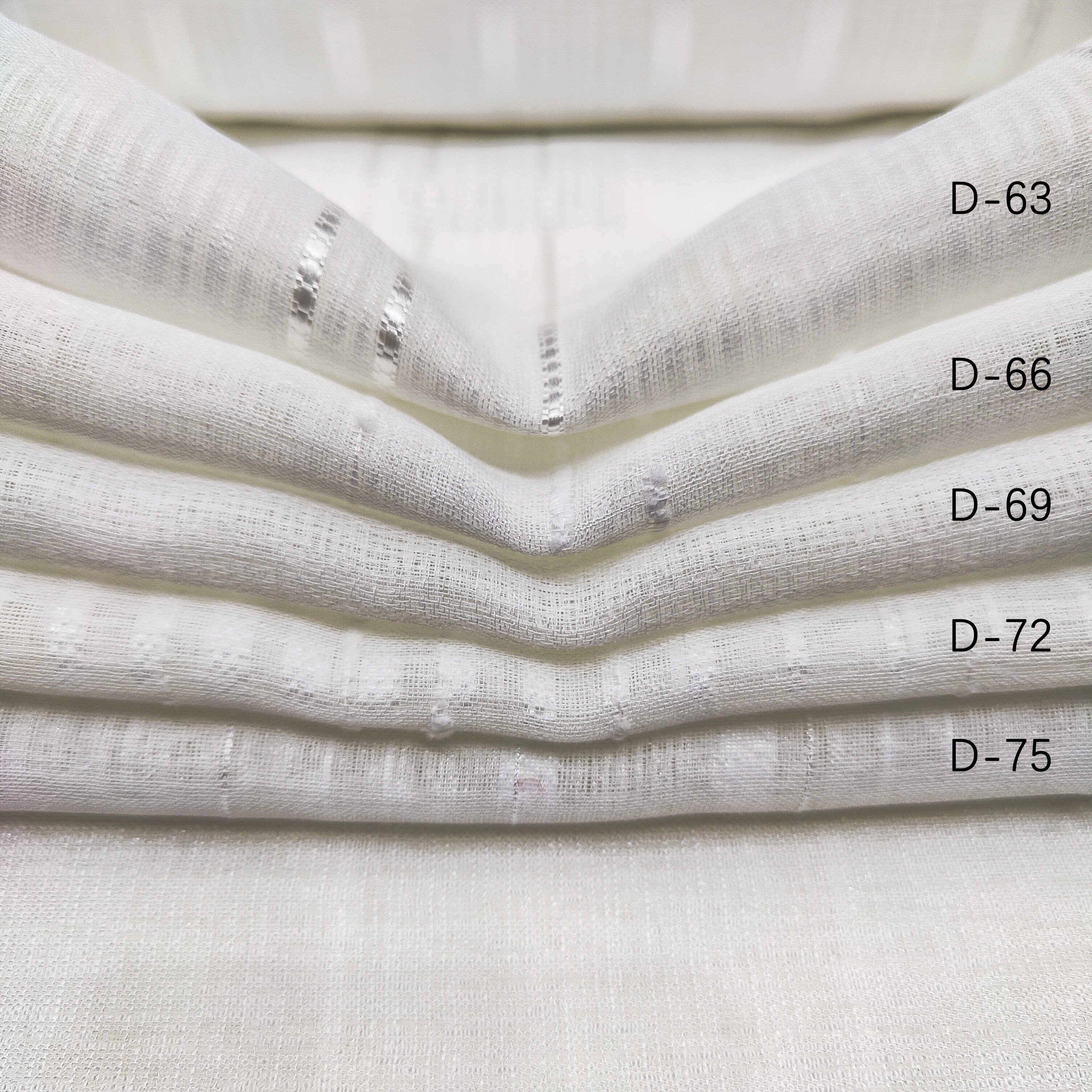 Bomar Factory Supply Jacquard Linen Style Transparent Sheer Voile Curtain Fabric Dyed Pattern Home Textile Cushions Living Room
