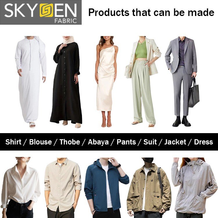 Shirting Suiting Dress Twill Plain TC TR CVC Fabric woven spandex nylon rayon/viscose/polyester/cotton 100% polyester fabric