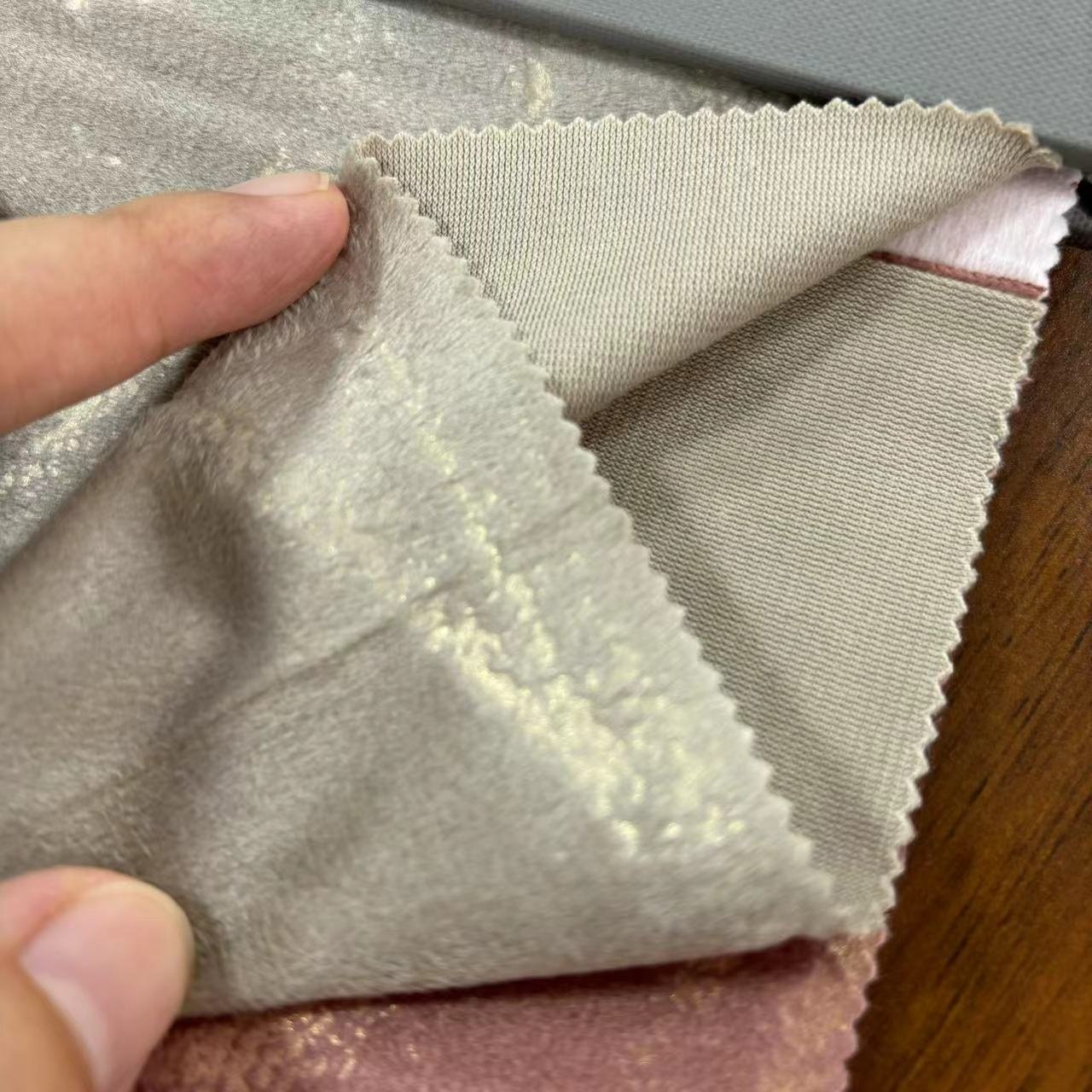 Wholesale Decorative Living Room 100% Polyester Woven velvet Look curtain fabric