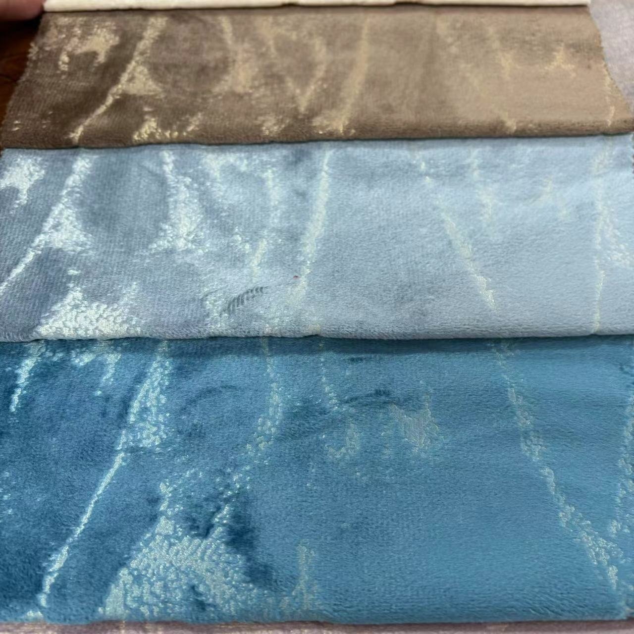 Wholesale Decorative Living Room 100% Polyester Woven velvet Look curtain fabric