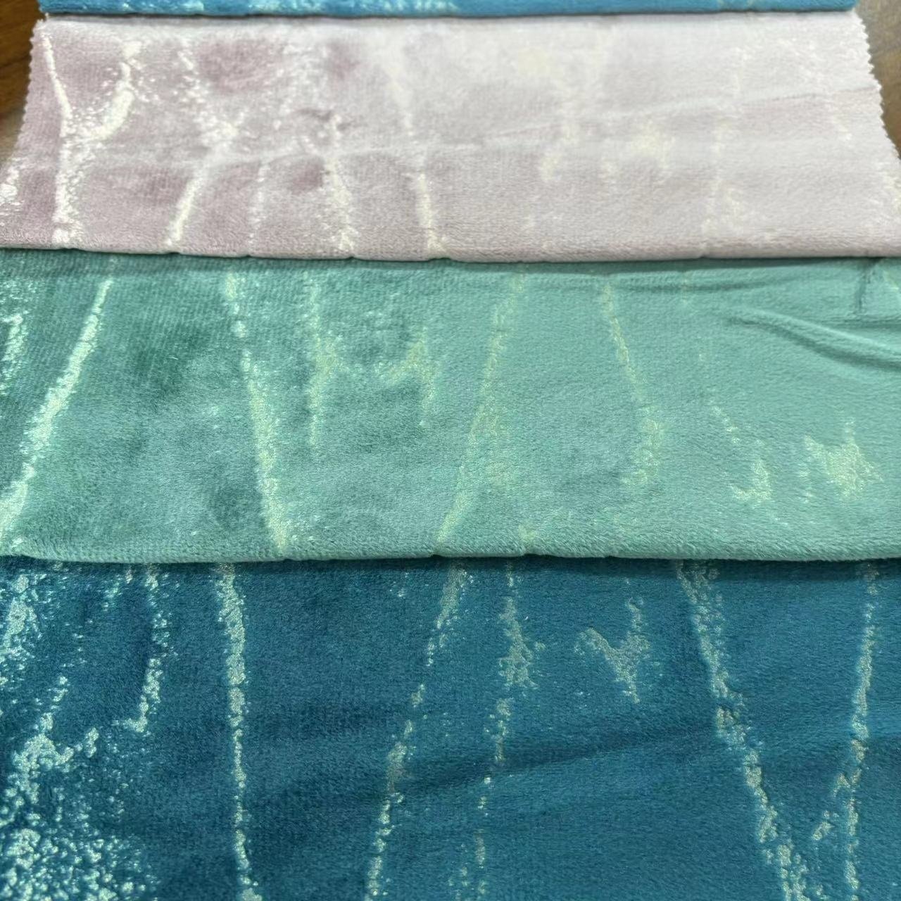 Wholesale Decorative Living Room 100% Polyester Woven velvet Look curtain fabric