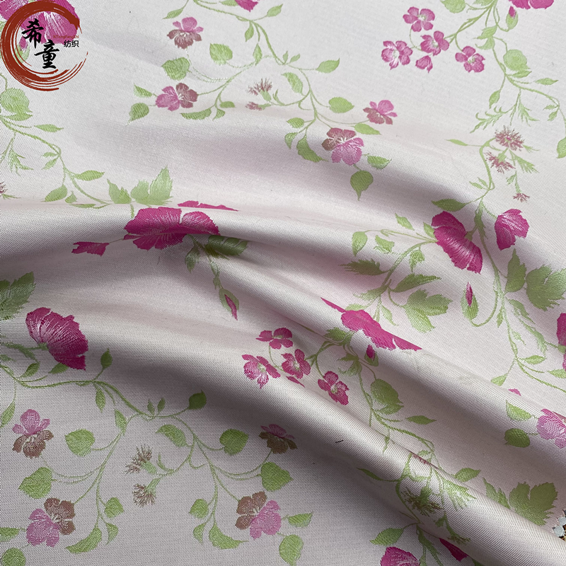 New design china textile supplier 100%polyester woven customize fashion flower yarn dyed brocade jacquard fabrics for dress