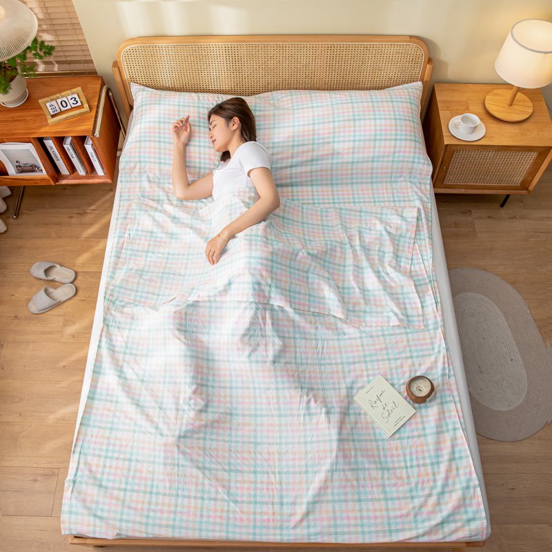 Cotton Portable Sleeping Bag Travelling Ultralight Sleeping Bag Adult Envelope Indoor Sheet Covers Mattress Cover
