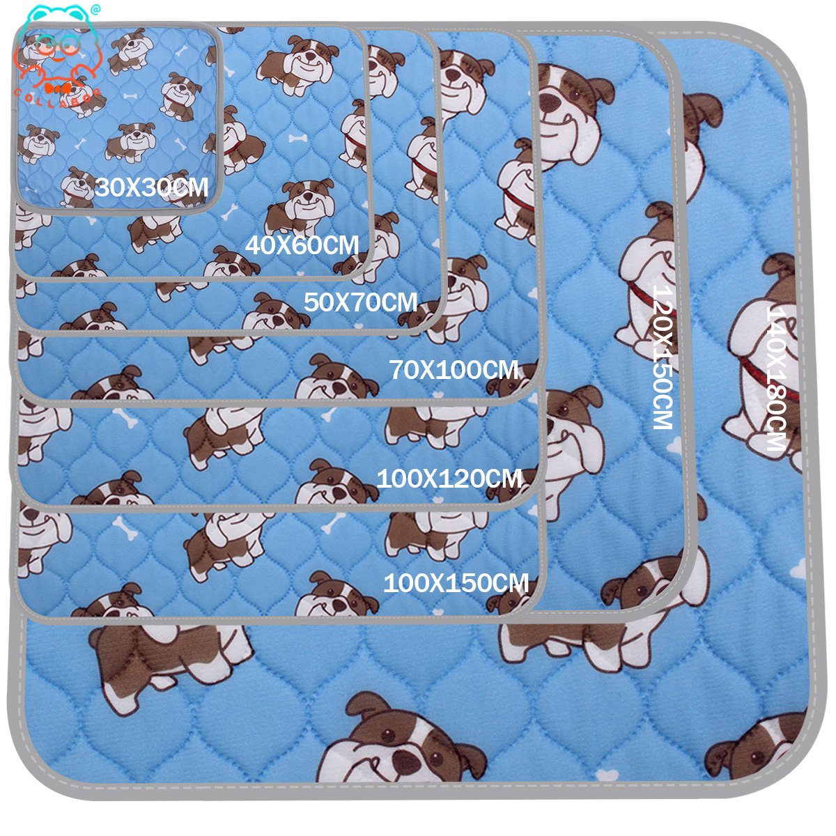 COLLABOR 10 Colors Washable Bamboo Pee Pads For Hamster Reusable Mesh Pee Pad 5 Layer Waterproof Oversized Pee Pads Leak-Proof