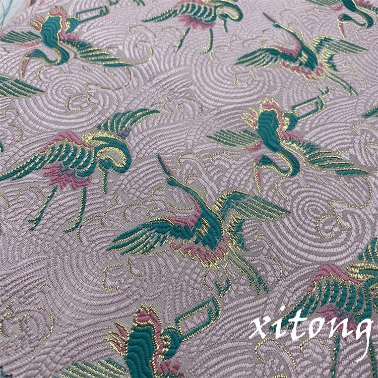 TEXTILES SUPPLIER 100%POLYESTER FABRIC DESIGNER FABRIC Woven Jacquard brocade fabric for dress garment 3D pattern jacquard