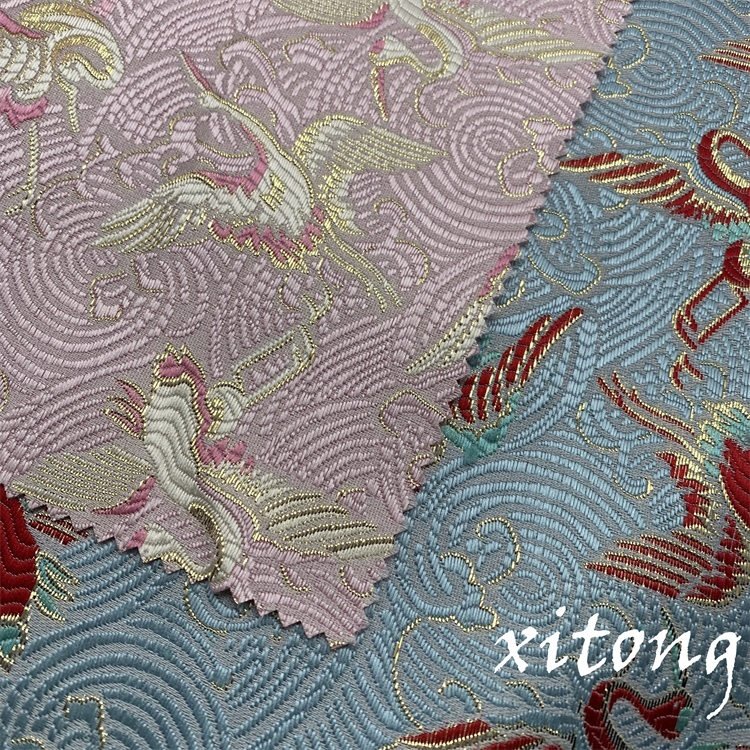 TEXTILES SUPPLIER 100%POLYESTER FABRIC DESIGNER FABRIC Woven Jacquard brocade fabric for dress garment 3D pattern jacquard