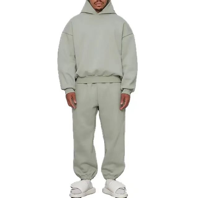 Custom Men's Cotton Tracksuit Luxury Oversized Sweatsuit Hoodies Jogging Pants Casual Style Logo Feature Fabric Jacket