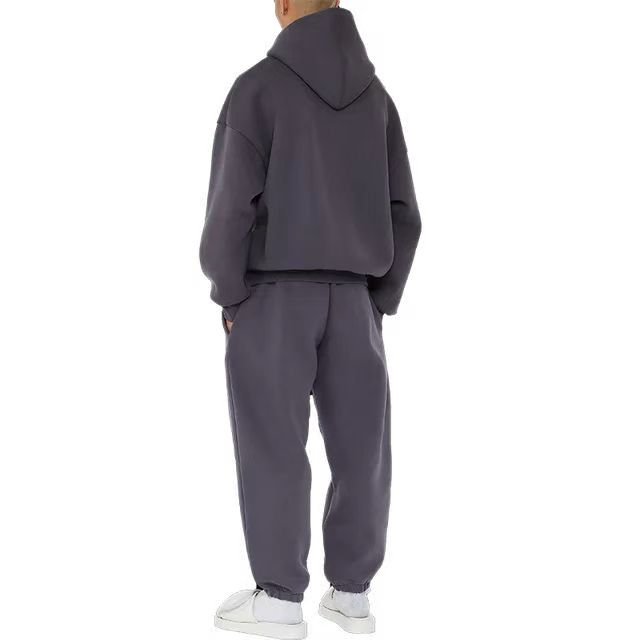 Custom Men's Cotton Tracksuit Luxury Oversized Sweatsuit Hoodies Jogging Pants Casual Style Logo Feature Fabric Jacket