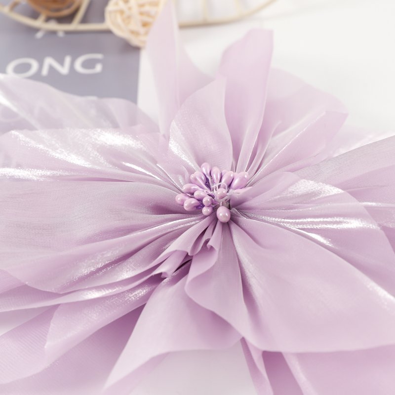 Customizable Color Korean satin flowers Fabric 100 Polyester 28cm Width Lightweight Breathable Fabric