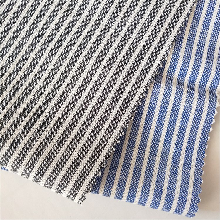 Stone wased French 100% Linen Print Fabric For Linen Shirt Men
