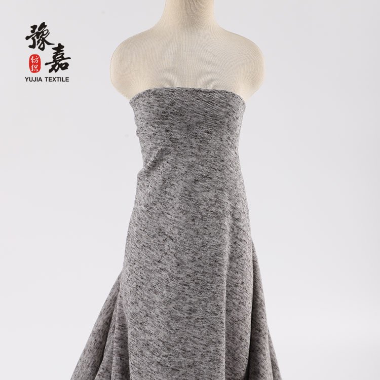 No MOQ knitting single jersey material 85% polyester 15% linen fabric for upholstery