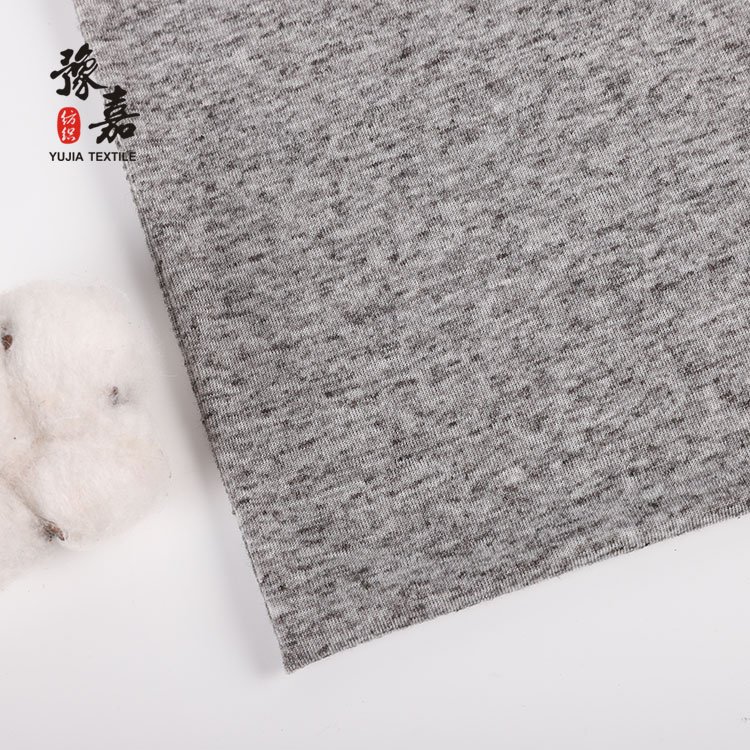 No MOQ knitting single jersey material 85% polyester 15% linen fabric for upholstery