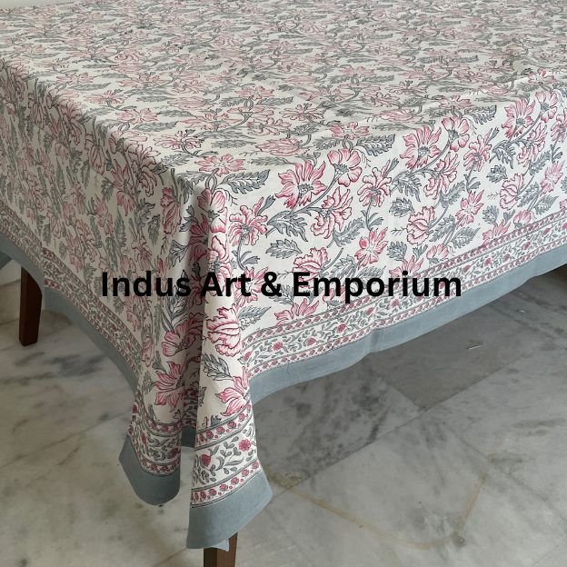 Indian Hand Block Printed Cotton Table Cover Best Quality Handmade Cotton Table cover