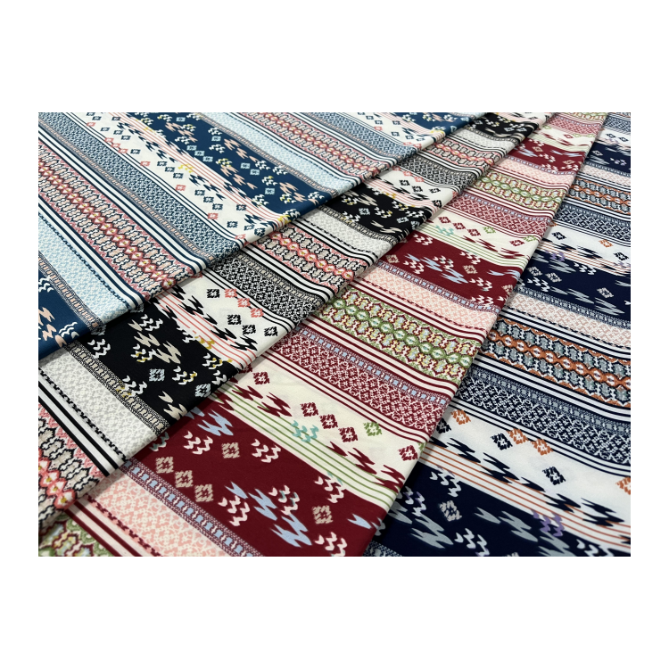 Polyester blended fabric fabrics polyester spandex high qawlty polyester rayon fabric women