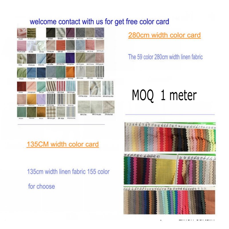 Oeko tex Pre Washed 280cm Home Deco Bed Wholesale 100% french Pure Flax Nature Wide Linen Fabric for Bedding Tablecloths