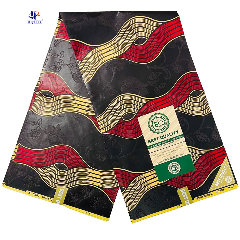 African Printed Fabric Textile Wholesale Price 100% Polyester Fabric 3D Embossed Printed Ankara Fabric Kente