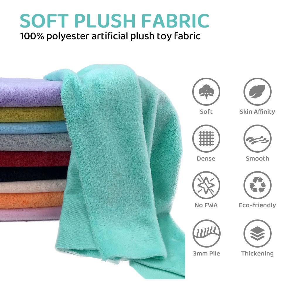 Bestseller 45x50cm Solid Colour Plush Fabric 100% Polyester Soft 3mm Faux Shaggy Fur DIY Handmade Sewing Fabric