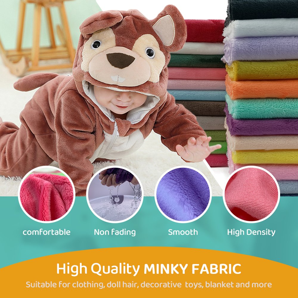 Bestseller 45x50cm Solid Colour Plush Fabric 100% Polyester Soft 3mm Faux Shaggy Fur DIY Handmade Sewing Fabric