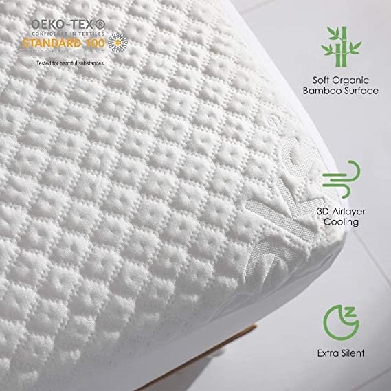 Mattress Cover Anti Bacterial Bamboo Fabric Waterproof Mattress Protector