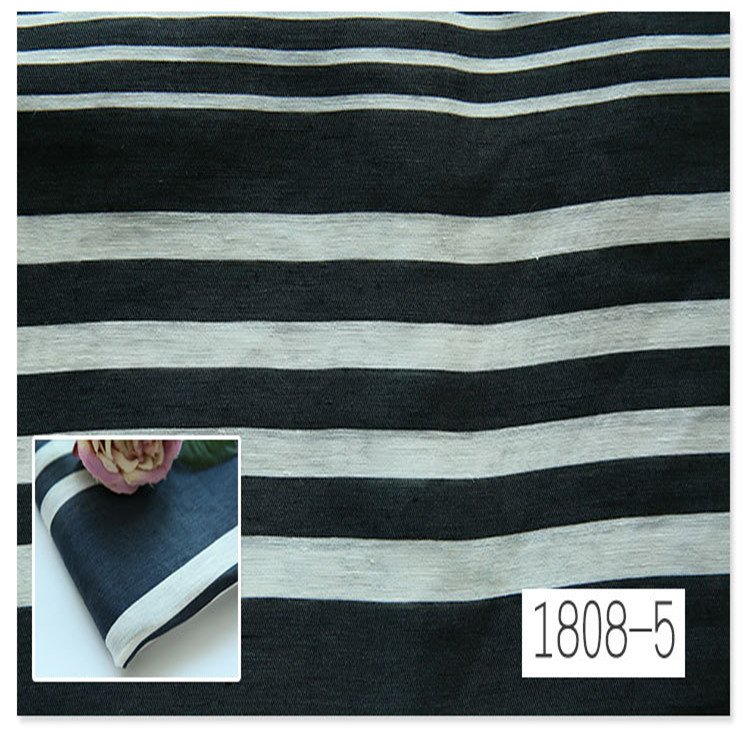 Bed Wholesale yarn dyed color stripes fabric baltik linen dress fabric
