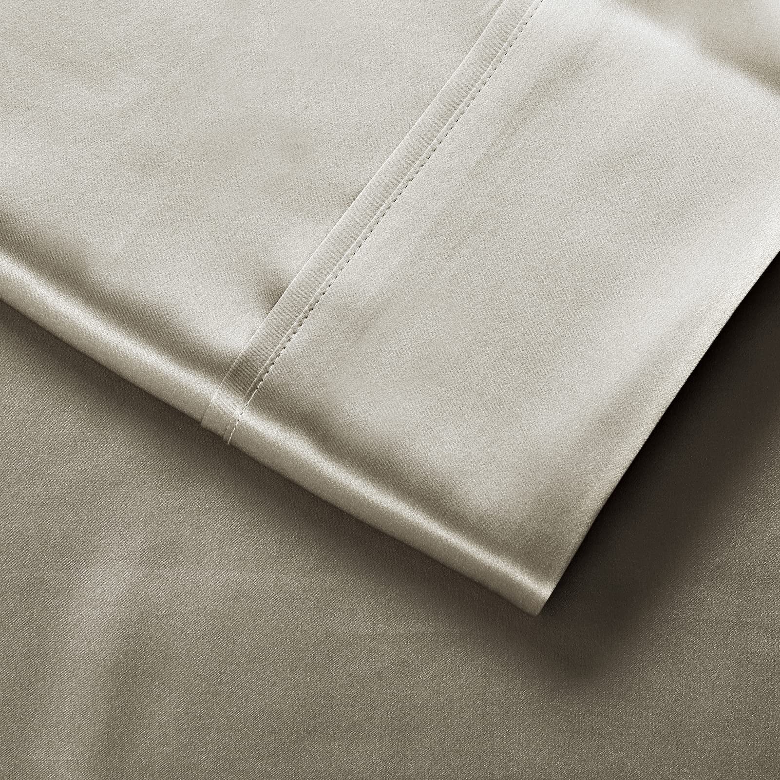 Silk Satin Sheets, 4-Piece King Size Satin Bed Sheet Set with Deep Pockets, Cooling Soft and Hypoallergenic Satin