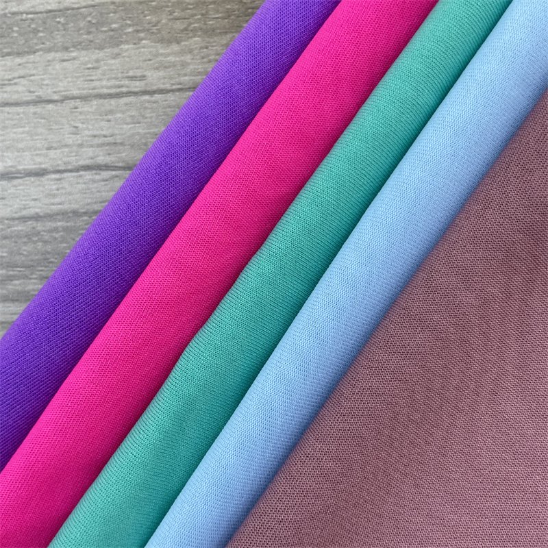 Hot sale 75D 100 Polyester textile single jersey 4 way stretch moisture wicking "polyster" Fabric for shoe