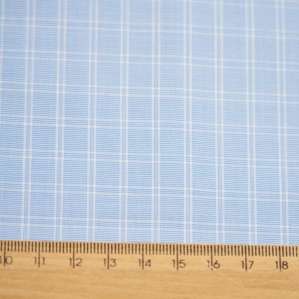 Ready to Ship Bamboo Spun Polyester Blended Plaid Gingham Fabric For Men's Shirt
