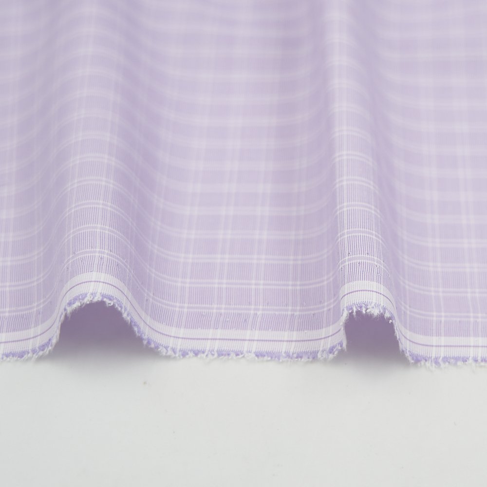 Ready to Ship Bamboo Spun Polyester Blended Plaid Gingham Fabric For Men's Shirt