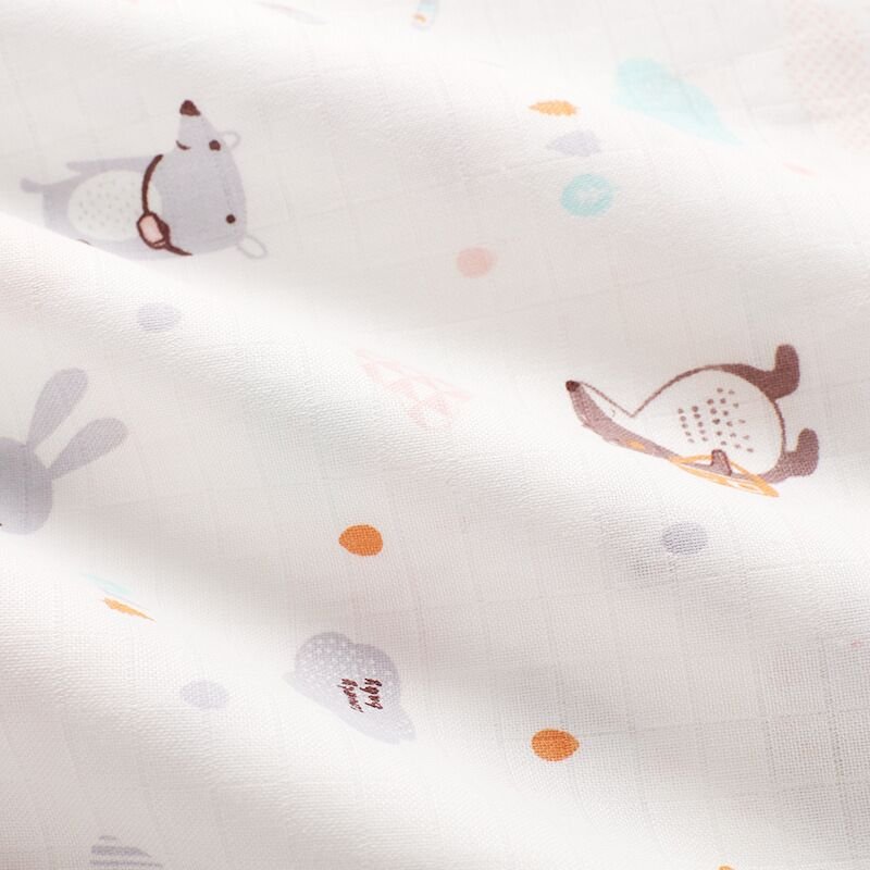 wholesale custom printed bamboo double gauze muslin fabric for baby swaddle