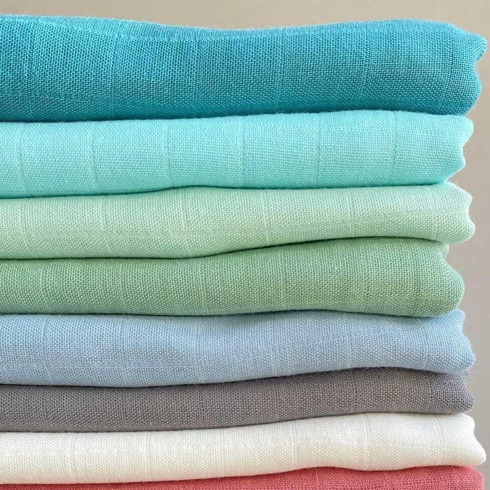 wholesale custom printed bamboo double gauze muslin fabric for baby swaddle