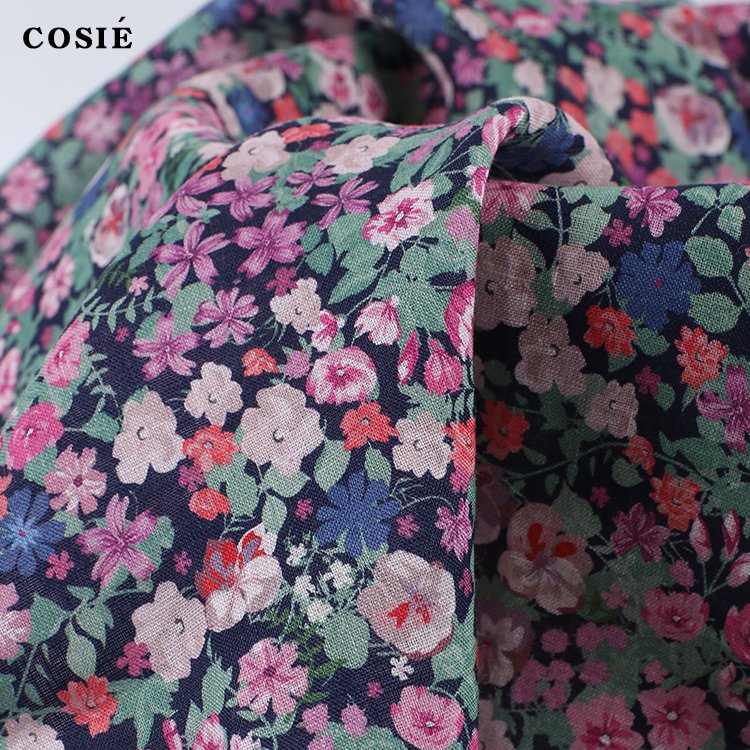 Custom Flower Design No Moq Floral Digital Printed 100% Pure Soft Linen 110gsm Textile Fabric for Shirts
