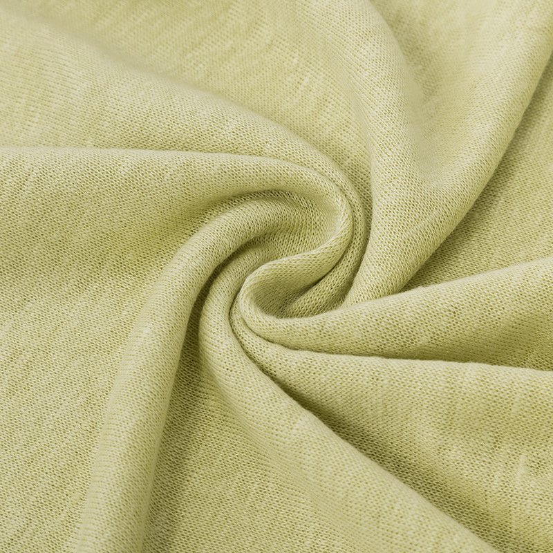 100% Linen Knitted Fabric Jersey Fabric for T-shirt