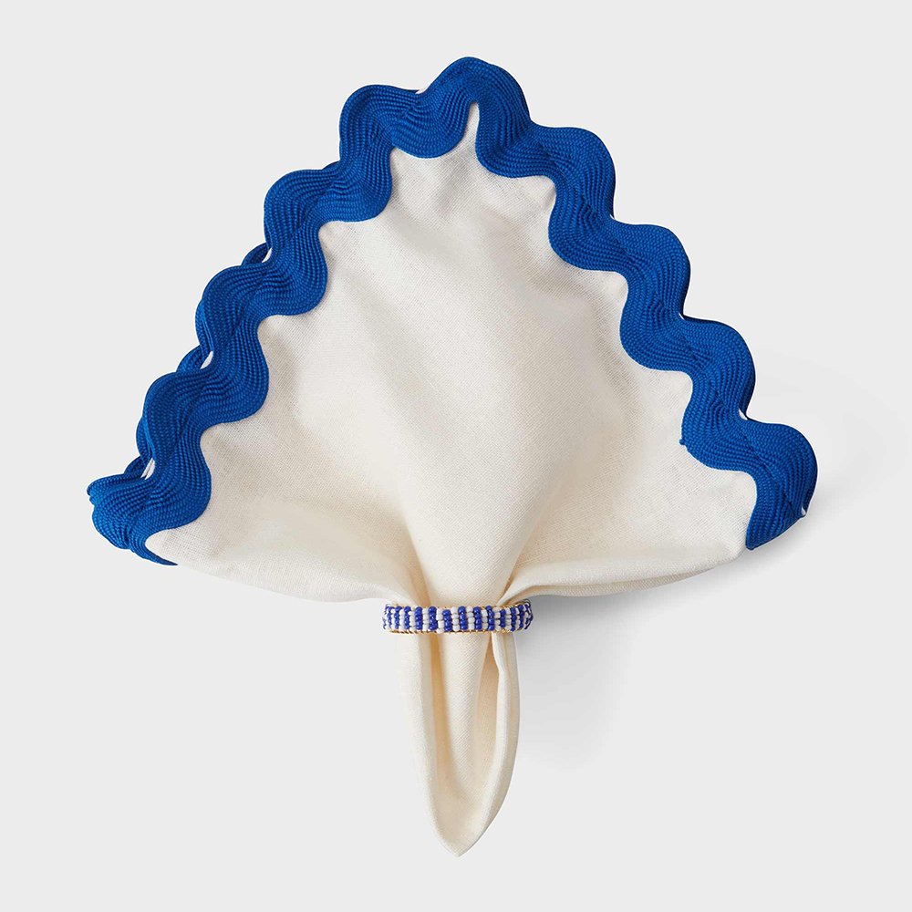 40*40cm French Luxury organic flax fabric embroidered edge table cloth Linen Napkin placemat with ribbon for hotel wedding