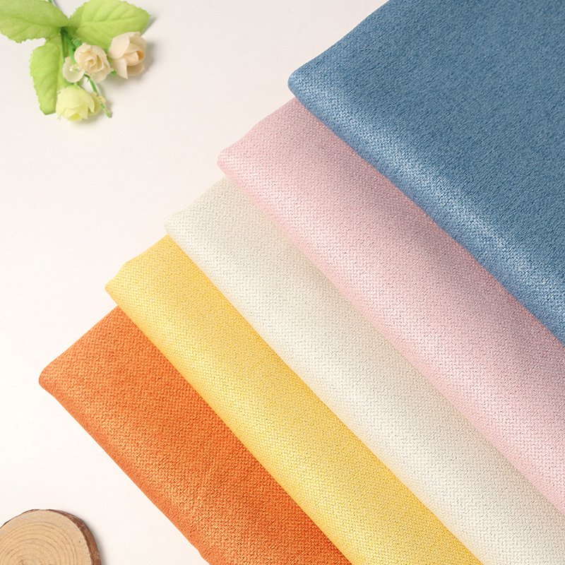 3.2 Higher plain color double-sided linen blackout heat insulation curtain fabric wholesale bedroom fashion simple curtains