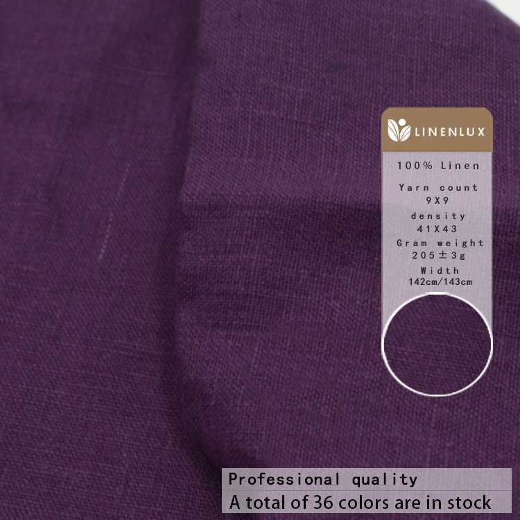 Hot sale woven plain coat trousers skirt raw material cloth roll 100% linen fabrics wholesale pure linen clothing linen fabric