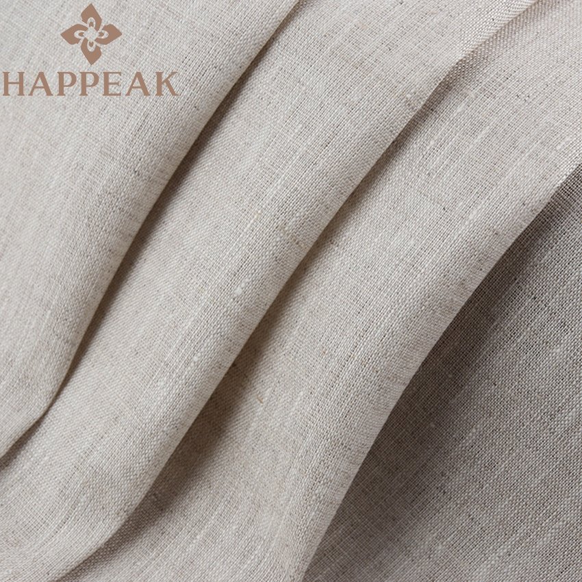 HAPPEAK Wholesale 100% Pure Linen Fabric Custom Print Available Solid 256 Colours Soft Linen Fabric For Garment