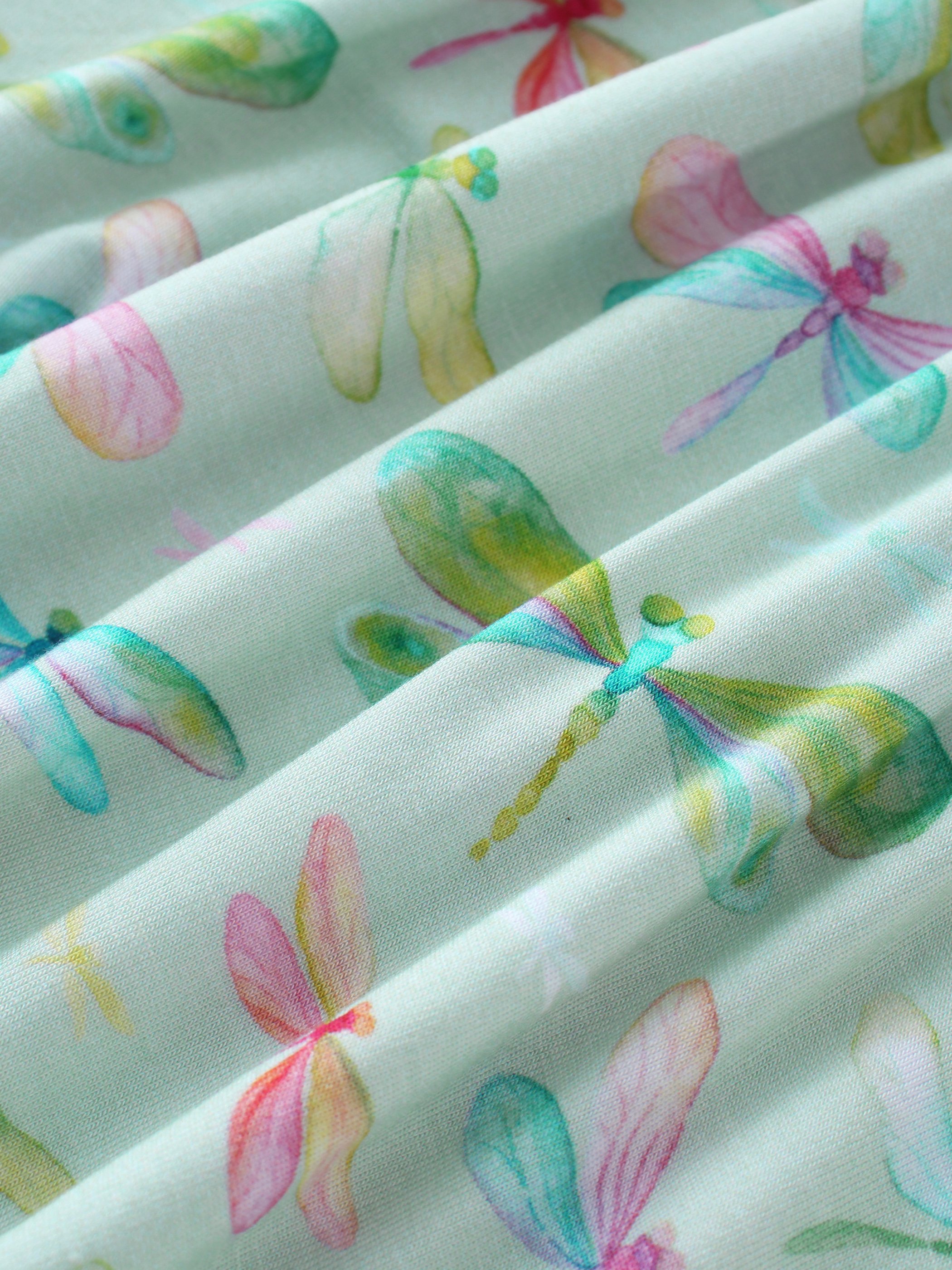 OEM Customized Girls Summer Casual Dress Short-Sleeved Bamboo Fiber with Rounded O-Neck and Customizable Printed Patterns