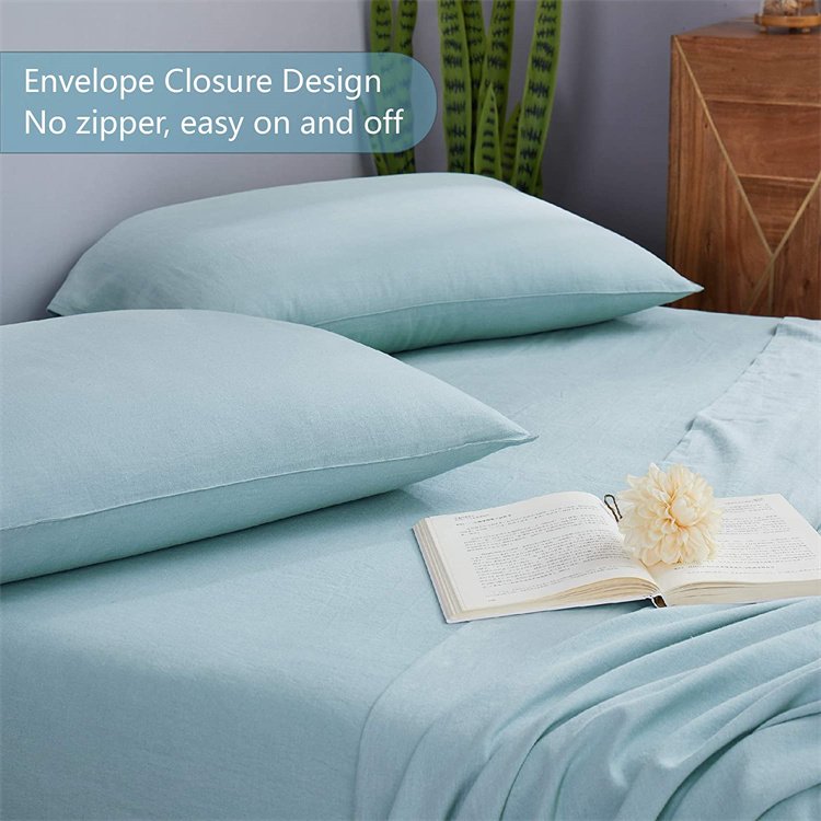 Factory supply queen size linen sheets flax 100% pure flax yarn bedding set