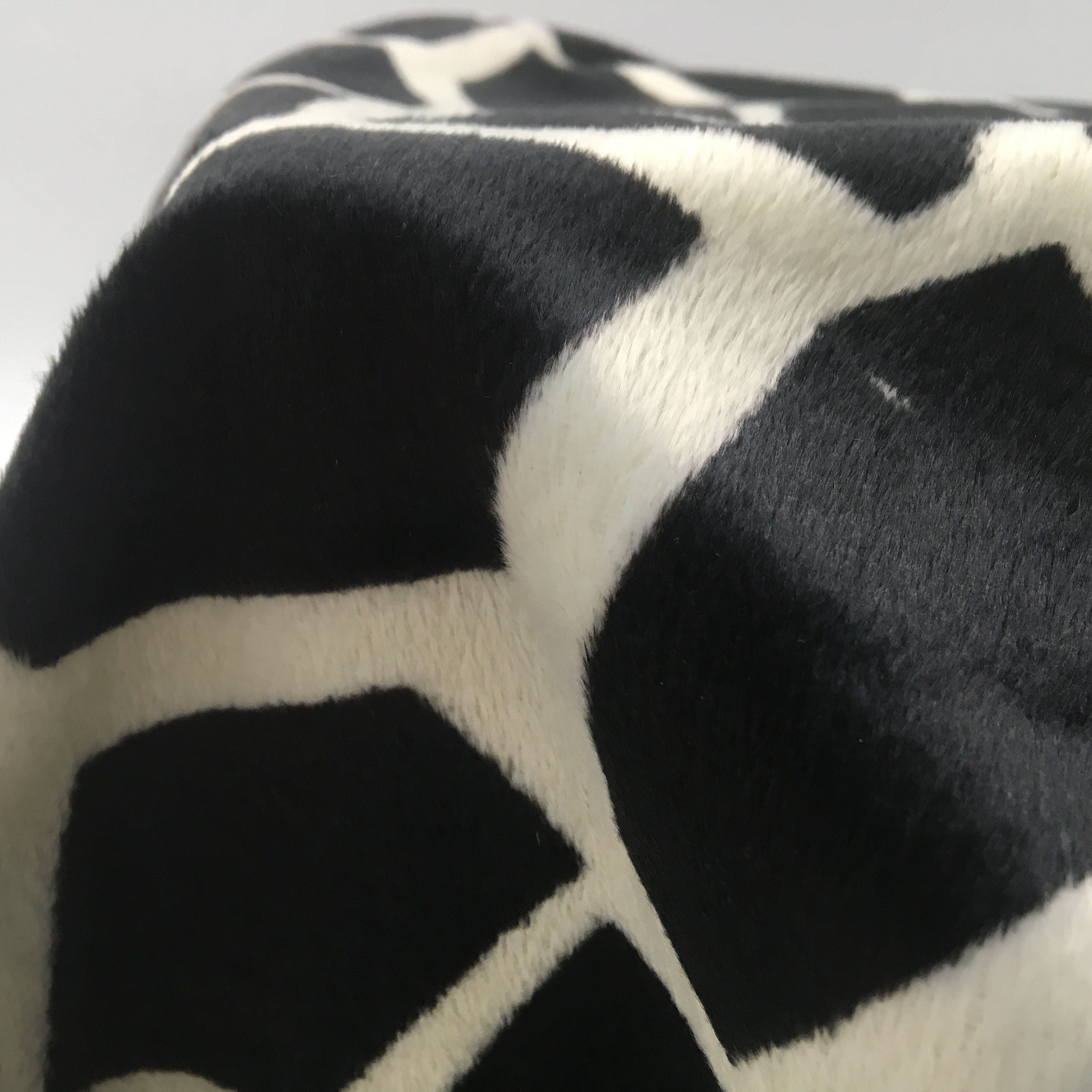 100% recycled polyester cow print velour fabric/animal print velboa