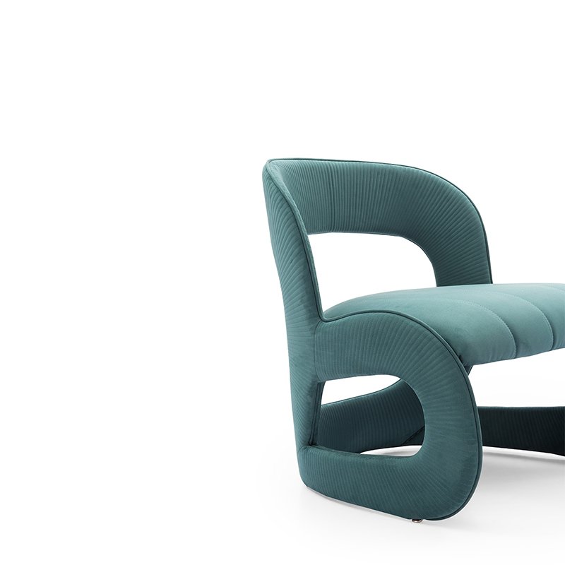 Modern Luxury Living Room Home Furniture Hotel Villa Stainless Leg With Leisure Single Velvet Chair