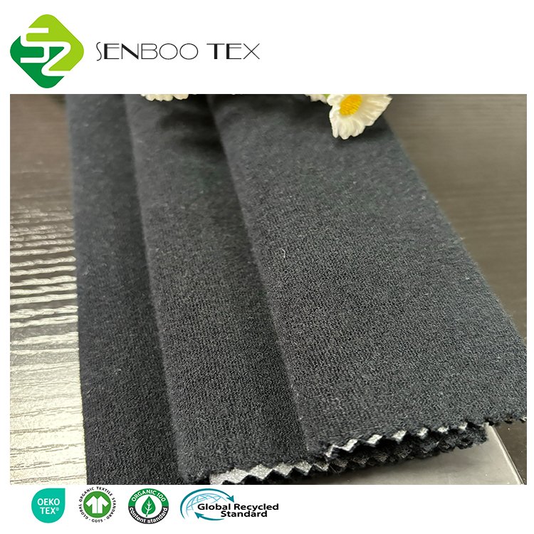 Waterproof TPU Laminated 95% Organic Cotton/5% Spandex Knitted Terry Fabric for Coats