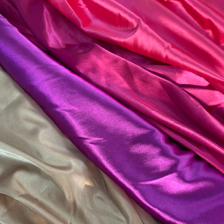 Hot Sale Stretchy Shiny Spandex Bright Stretch Silk Satin Fabric For Lady Dress Sleep Wear