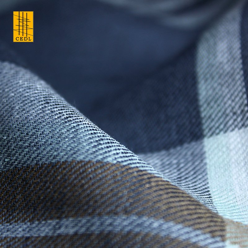 European Flax Fabric Pure 100% Linen Yarn Dyed Check Fabric for Dress Skirt Linen Fabric