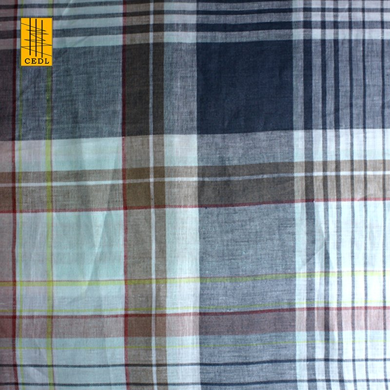 European Flax Fabric Pure 100% Linen Yarn Dyed Check Fabric for Dress Skirt Linen Fabric