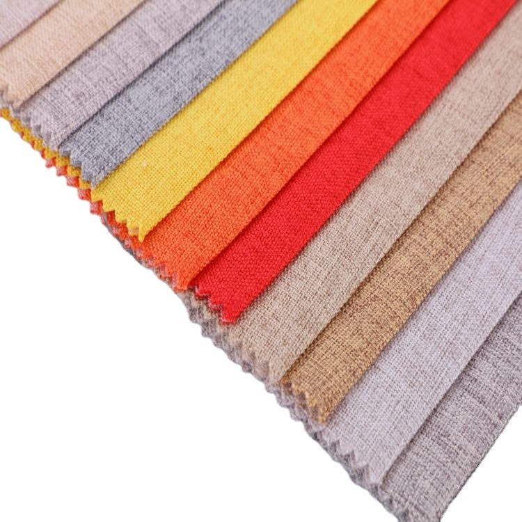 Solid Linen Sofa Furniture Fabric Material for Sewing Sofa Cover Curtain Tablecloths Durable Polyester Fabric