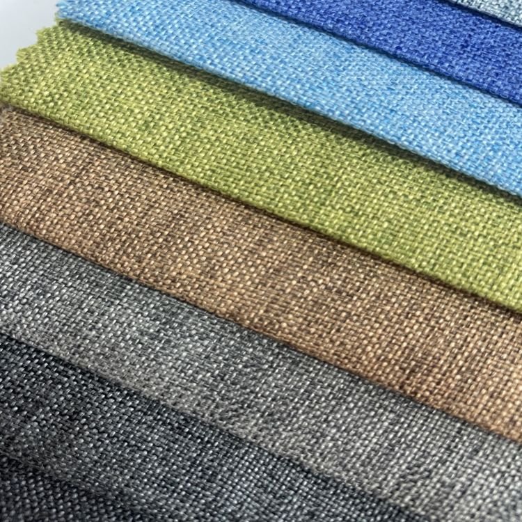 Solid Linen Sofa Furniture Fabric Material for Sewing Sofa Cover Curtain Tablecloths Durable Polyester Fabric