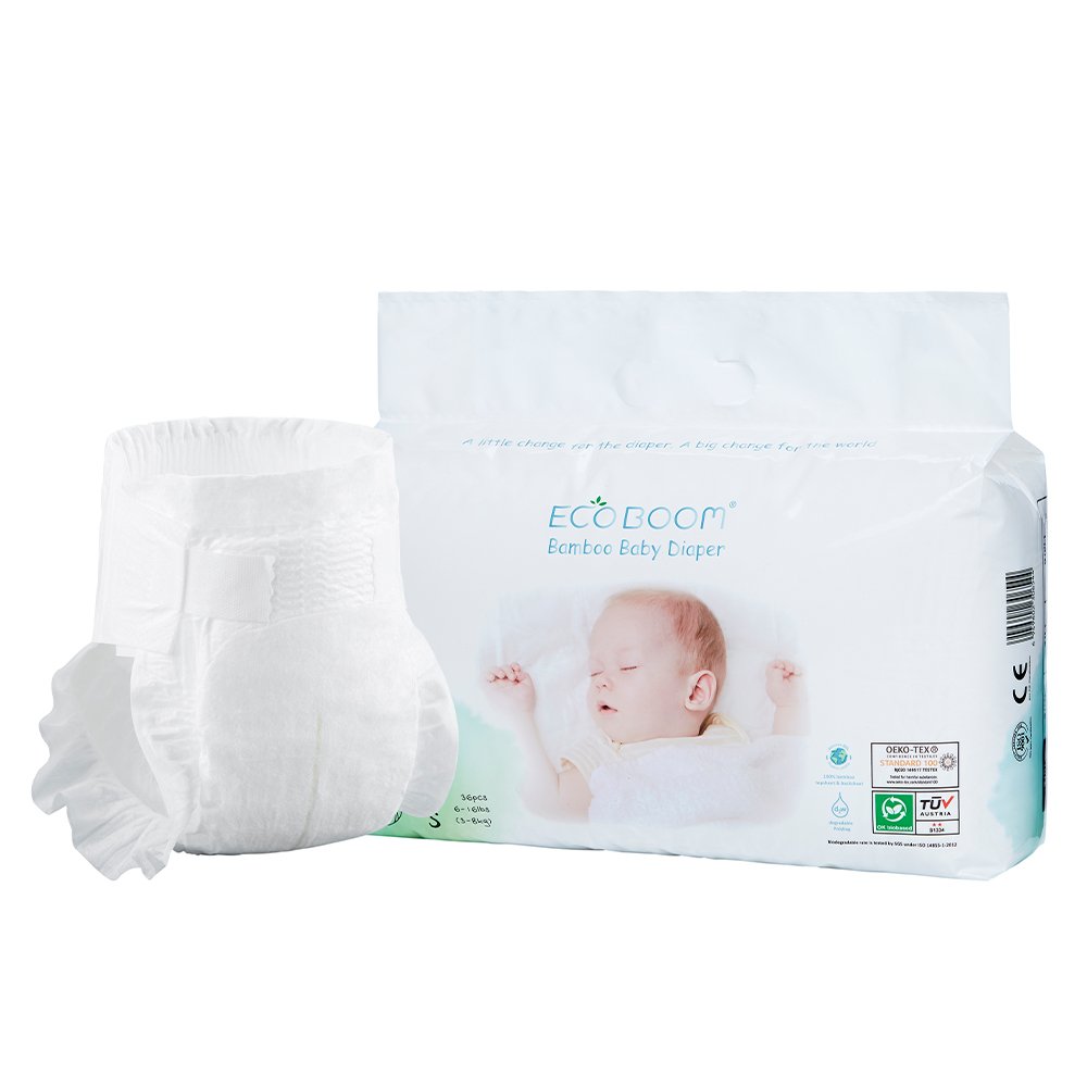 ECO BOOM 90 Count S size baby disposable eco friendly nappies organic biodegradable diapers