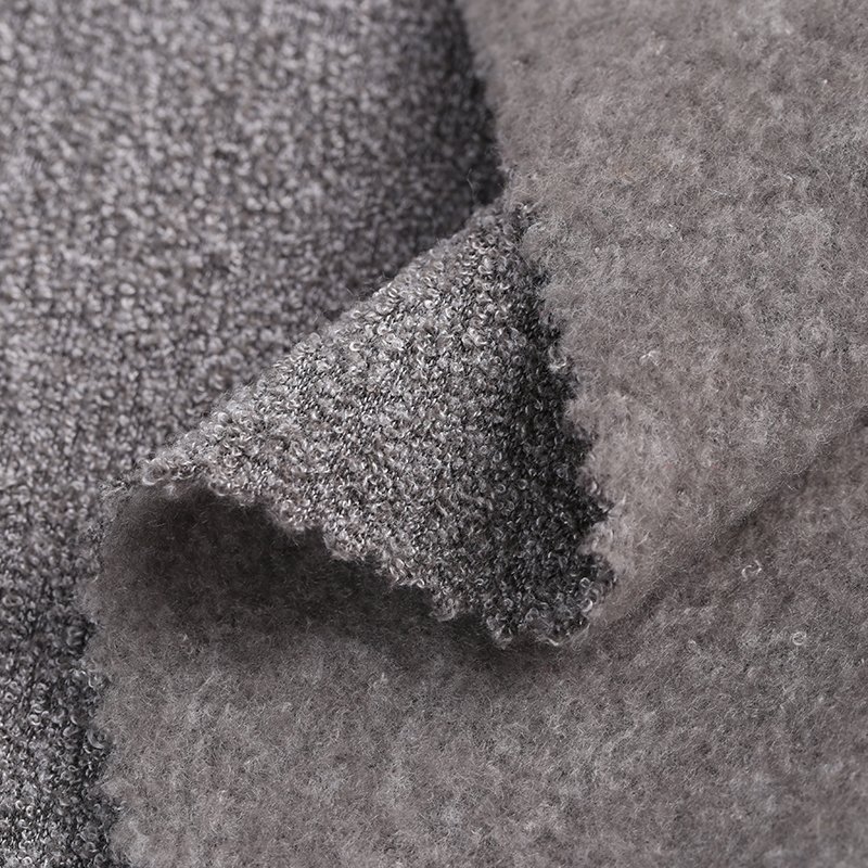 Manufacture heather grey cheap micro polar fleece two sided brushed one side anti-piling fabric